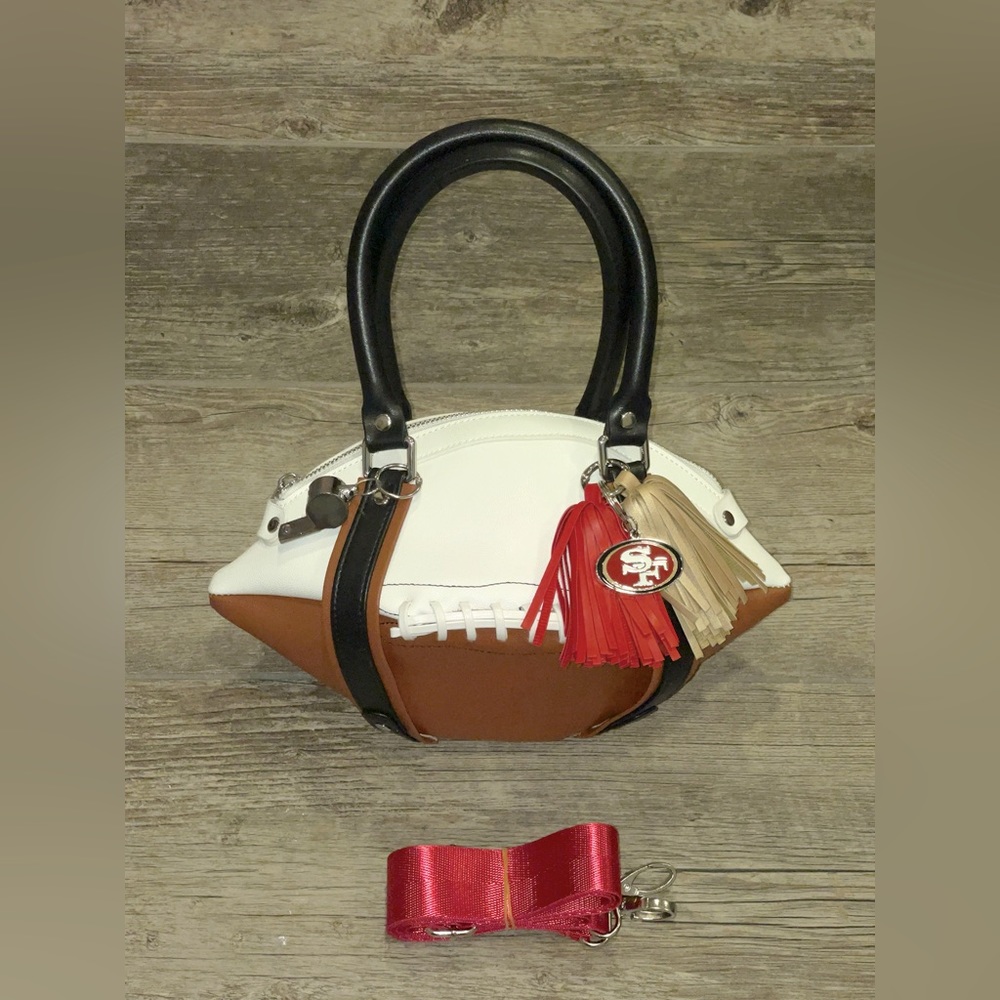 San Francisco 49ers Limited Edition Leather Football Purse.
